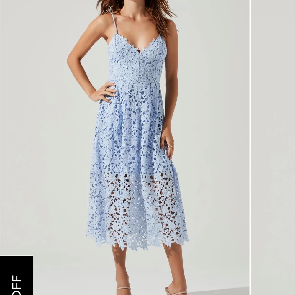 Blue floral dress